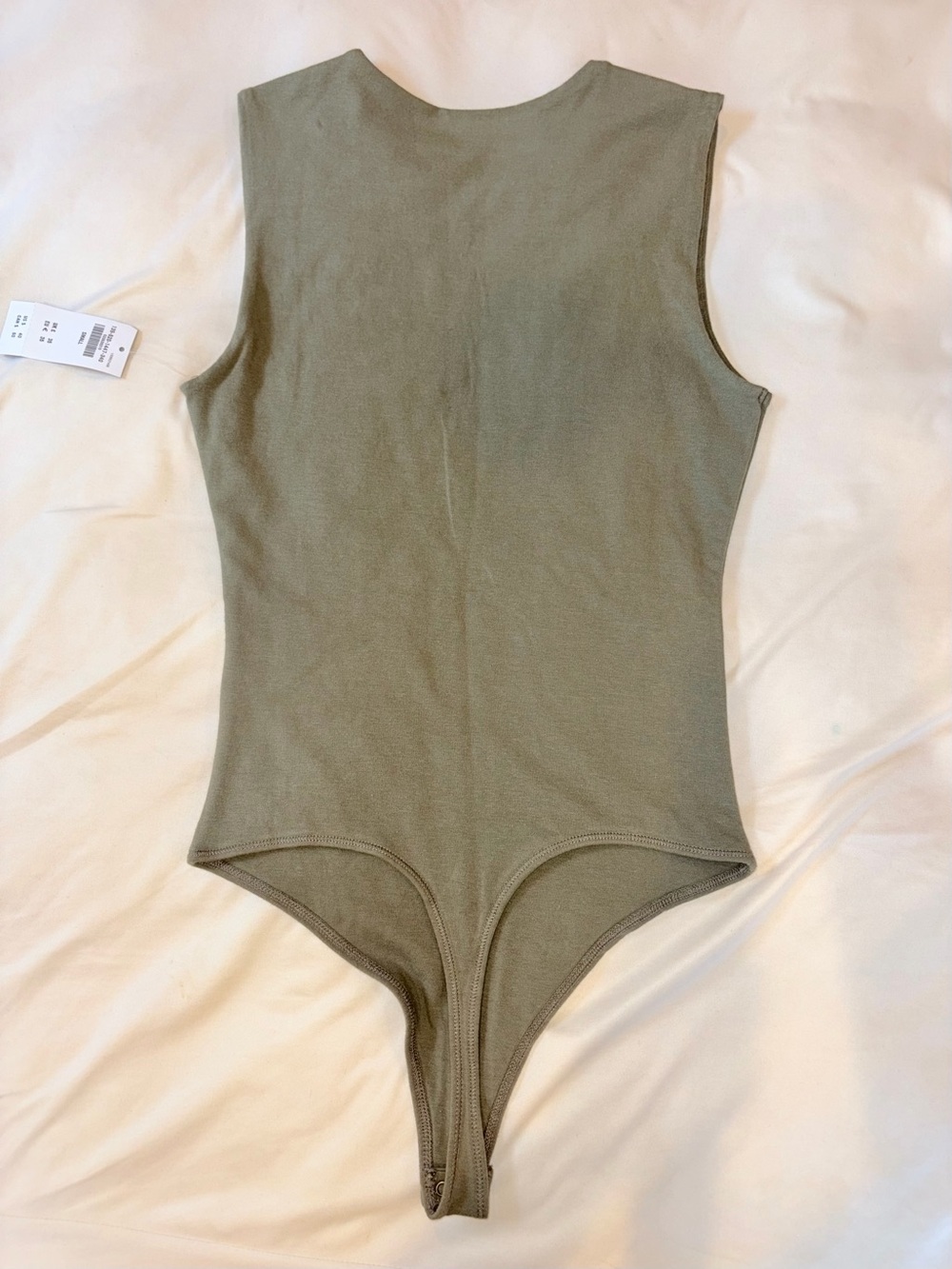 NWT Abercrombie & Fitch Olive Green Sleeveless Bodysuit Size Small - Picture 2 of 6